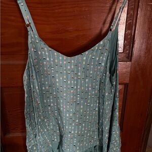 Torrid Green Smocked Camisole Tank Top